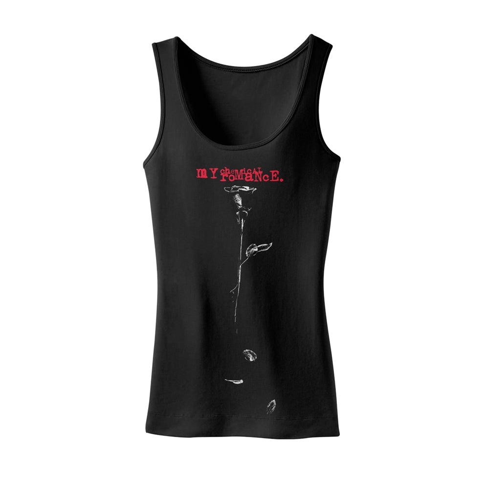 MY CHEMICAL ROMANCE - SILVER ROSE BLACK Tank Vest, Ladies Womens: 12