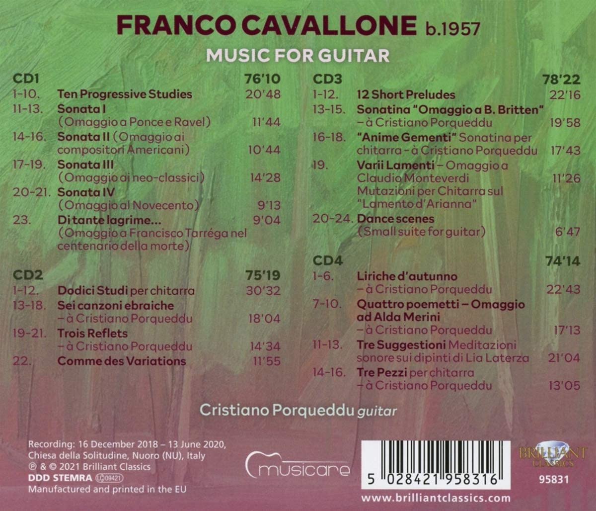 Cavallone: Music for Guitar