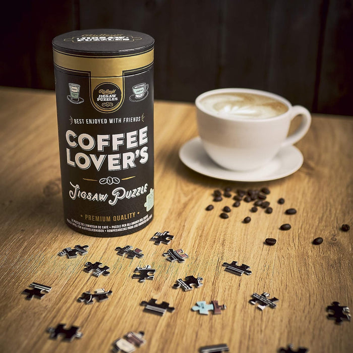 Ridley's Coffee Lover’s 500-Piece Jigsaw Puzzle – Coffee Puzzle with Informational Image, Sturdy Storage Tube Included – Activity Puzzle – Makes a Great Gift