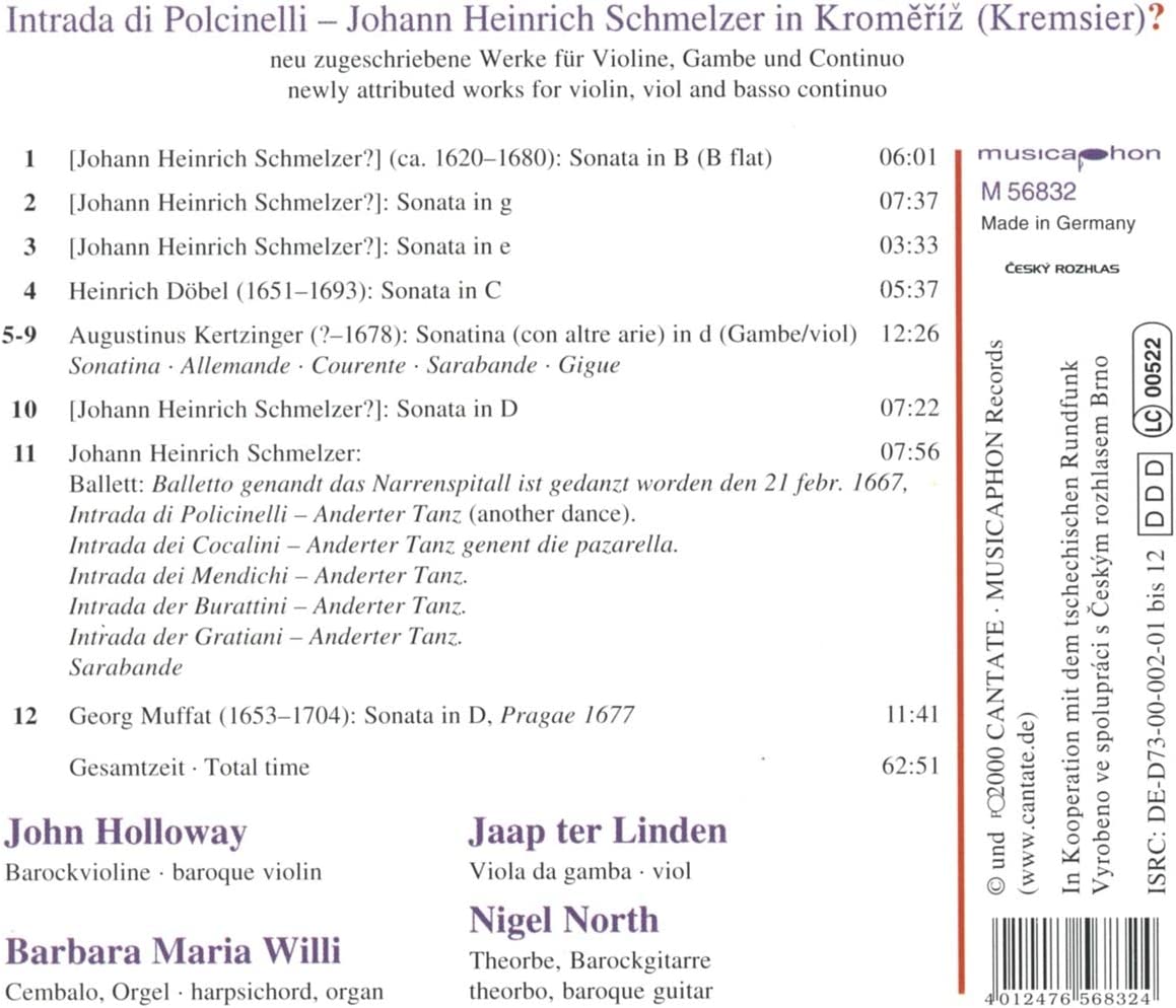 Intrada di Polcinelli - Schmelzer in Kromeriz? /Holloway · Willi · ter Linden · North
