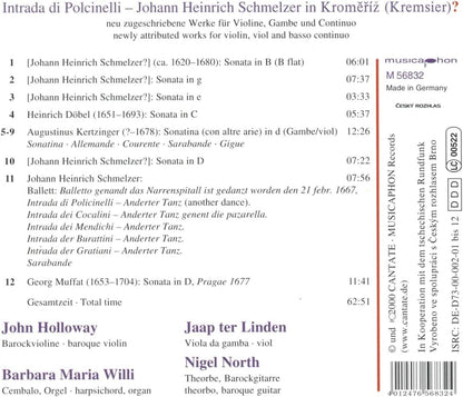 Intrada di Polcinelli - Schmelzer in Kromeriz? /Holloway · Willi · ter Linden · North