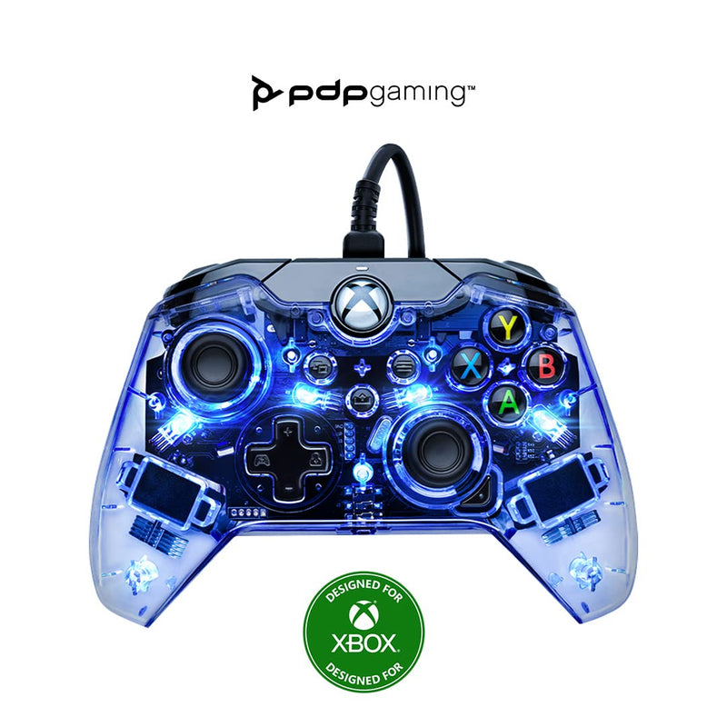 PDP Afterglow LED Wired Game Controller - RGB Hue Color Lights - USB Connector - Audio Controls - Dual Vibration Gamepad- Xbox Series X|S, Xbox One, PC Prismatic