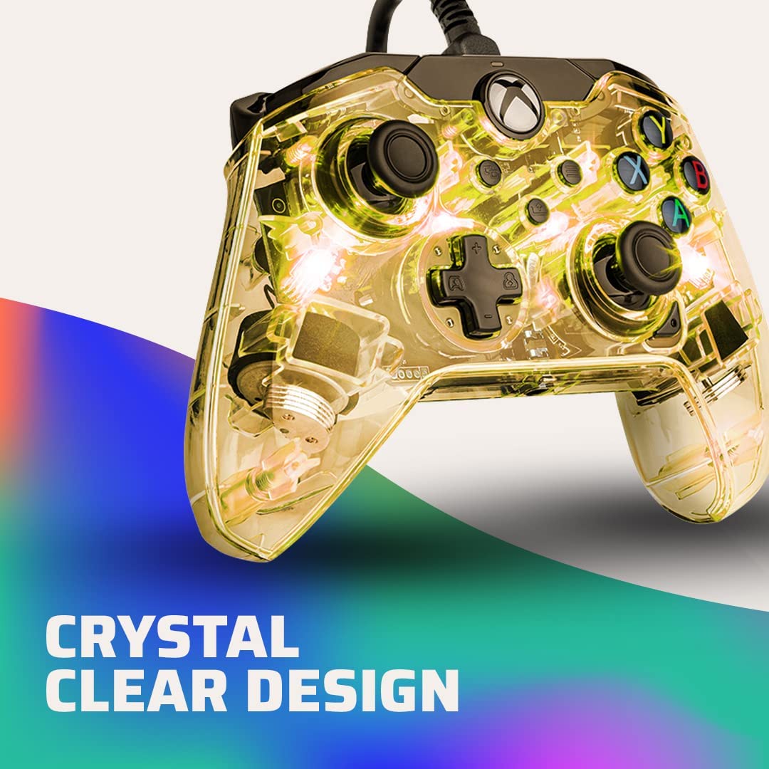 PDP Afterglow LED Wired Game Controller - RGB Hue Color Lights - USB Connector - Audio Controls - Dual Vibration Gamepad- Xbox Series X|S, Xbox One, PC Prismatic