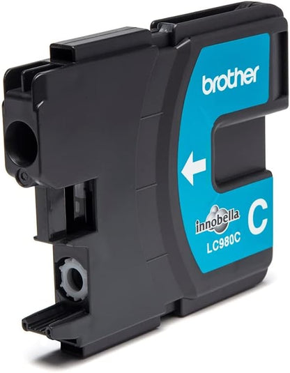 Brother LC980C - Cyan - original - ink cartridge - for Brother DCP-145, 163, 167, 193, 195, 197, 365, 373, 375, 377, MFC-250, 255, 290, 295, 297