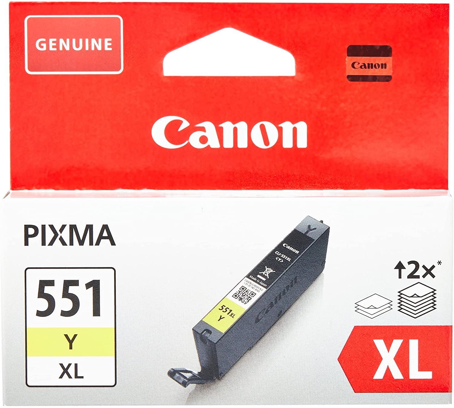 Canon Cli-551xl High Capacity Ink Cartridge, Yellow - CLI551Y XL