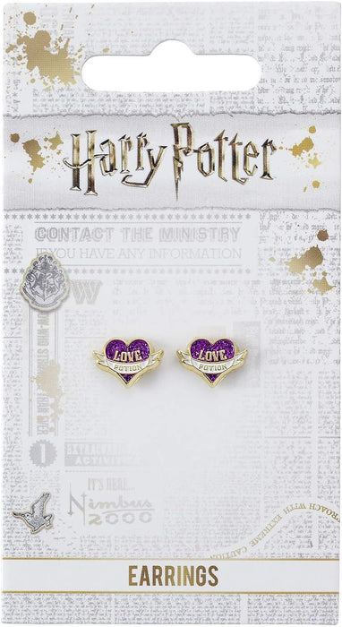 Official Harry Potter Gold plated Love Potion Stud Earrings by The Carat Shop