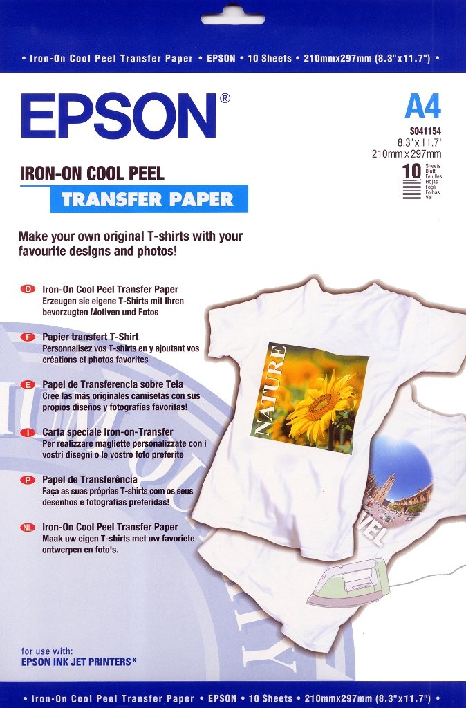 Epson Cool Peel T-Shirt - Iron-on transfers - A4 (210 x 297 mm) - 10 pcs.,White