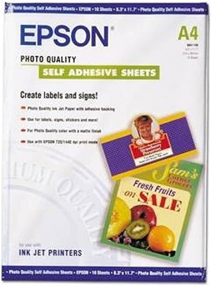 Epson A4 Photo Paper 20Ct