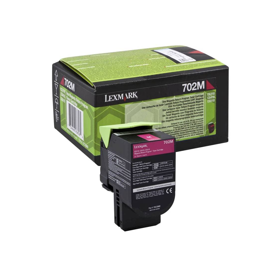 Lexmark 702m Return Program Toner Cartridge - Magenta, c20m0