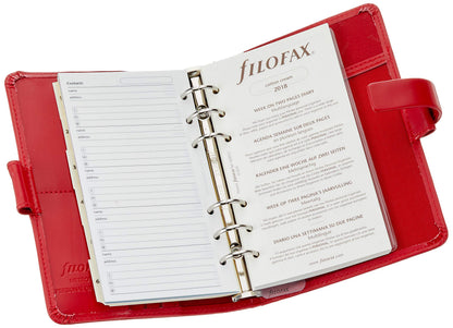 Filofax Metropol Personal Organiser Red