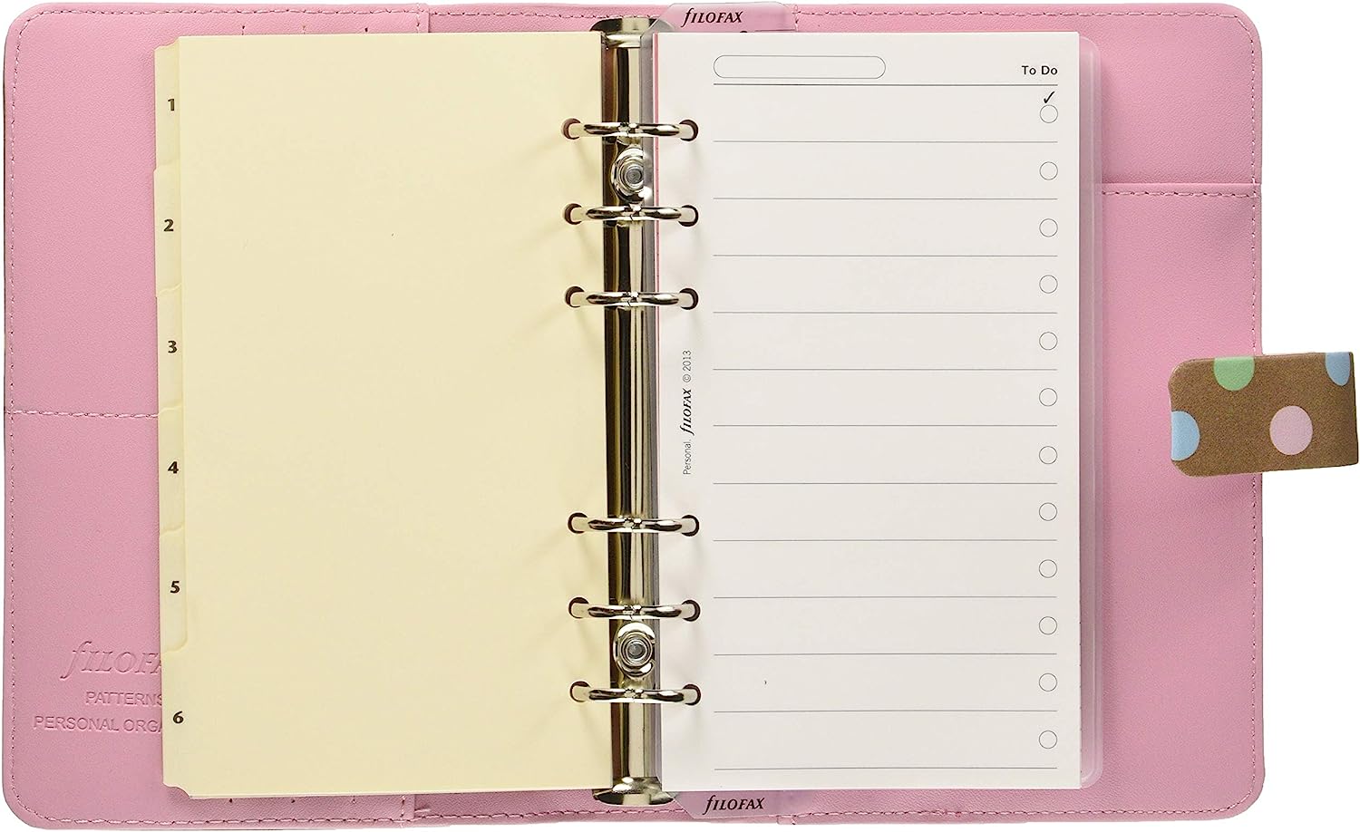 Filofax Patterns Pastel Spots Personal Organiser