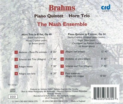 Brahms: Piano Quintet/Horn Trio