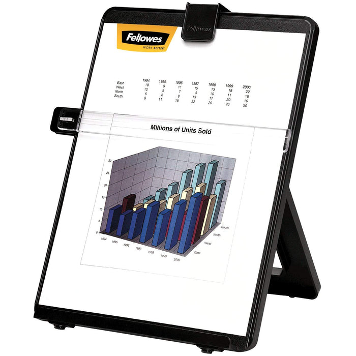 Fellowes Adjustable Document Holder with Line Guide - Black