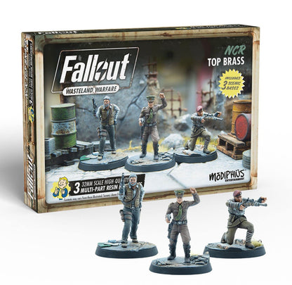 Modiphius Entertainment Fallout Wasteland Warfare NCR Top Brass Miniatures Set, Multicolor, MUH052147