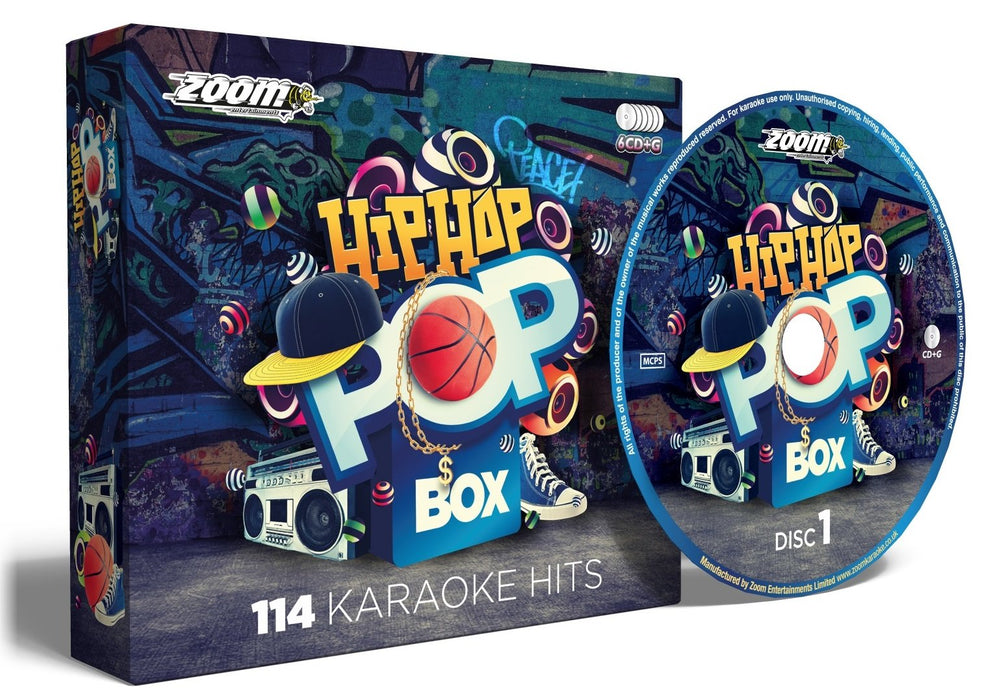 Zoom Karaoke Hip Hop & Rap Pop Box Party Pack - 6 CD+G Box Set - 114 Songs  explicit_lyrics