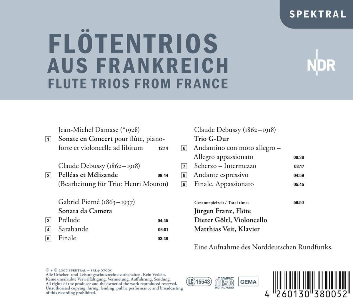 Damase/Pierne/Debussy: Flute T