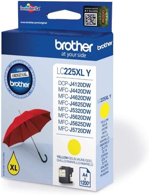 Brother LC225XLYBP High Capacity Ink Cartridges - Yellow yellow High Yield Single