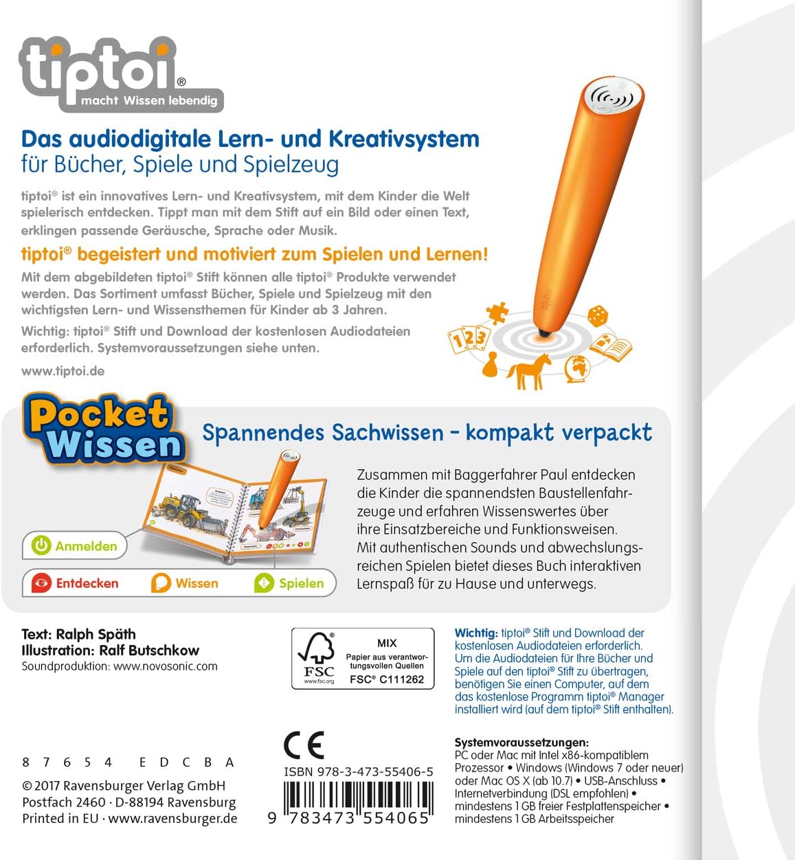 Ravensburger RAV tiptoi B Baustellenfahrzeuge | 55406