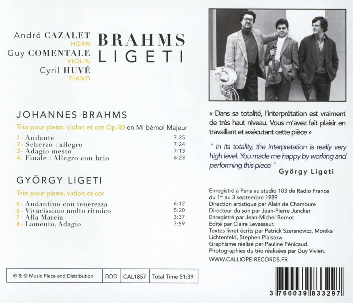 Brahms & Ligeti Trios
