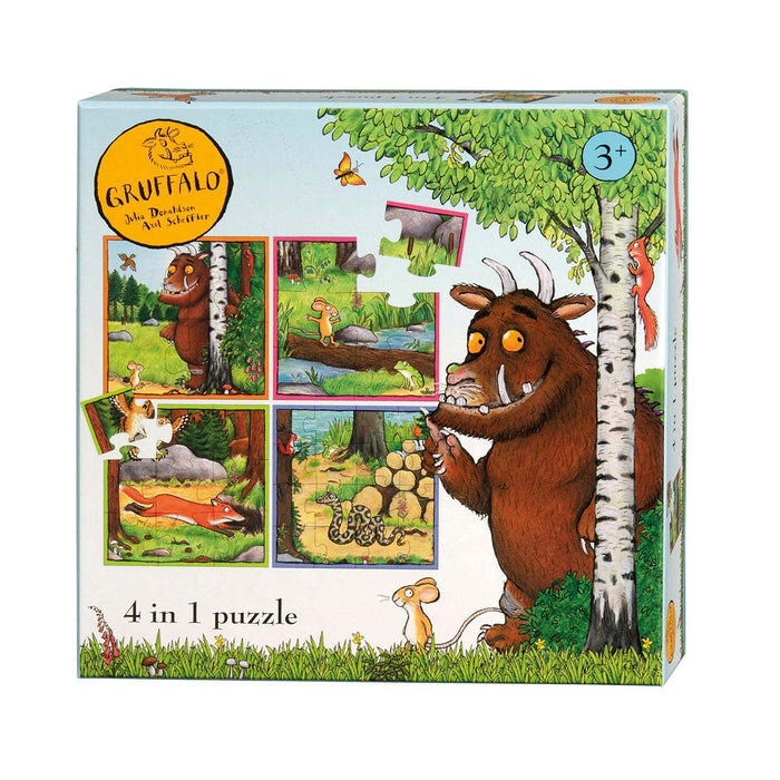 Gruffalo 4-in-1 puzzle 4-16 stukjes.