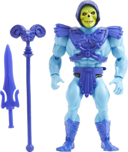 Masters of the Universe Origins Skeletor Action Figure, Battle Character for Storytelling Play and Display, Gift for 6 to 10 Year Olds and Adult Collectors Vintage Head Skeletor