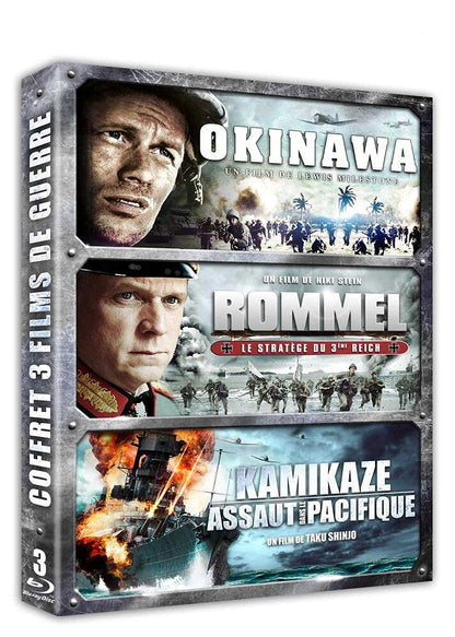 Coffret 3 films de guerre - Okinawa + Rommel, le stratège du 3ème Reich + Kamikaze, assaut dans le Pacifique