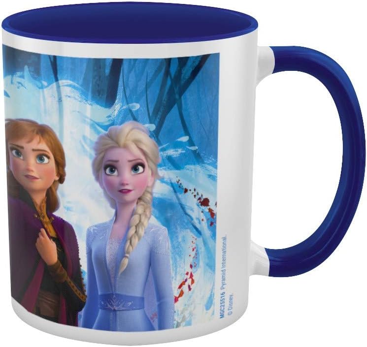 Disney MGC25516 Frozen 2 (Guiding Spirit) Blue Coloured Inner Ceramic Mug, 11oz/315ml,White