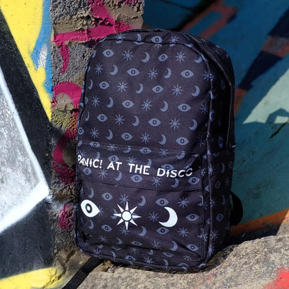 Panic! At The Disco Icons Unisex Backpack Black, 100% Polyester