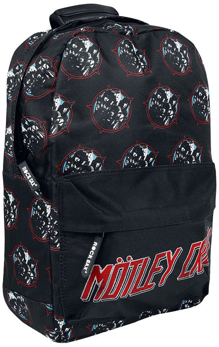 Mötley Crüe Heavy Metal Power Unisex Backpack Black, 100% Polyester, One Size Black