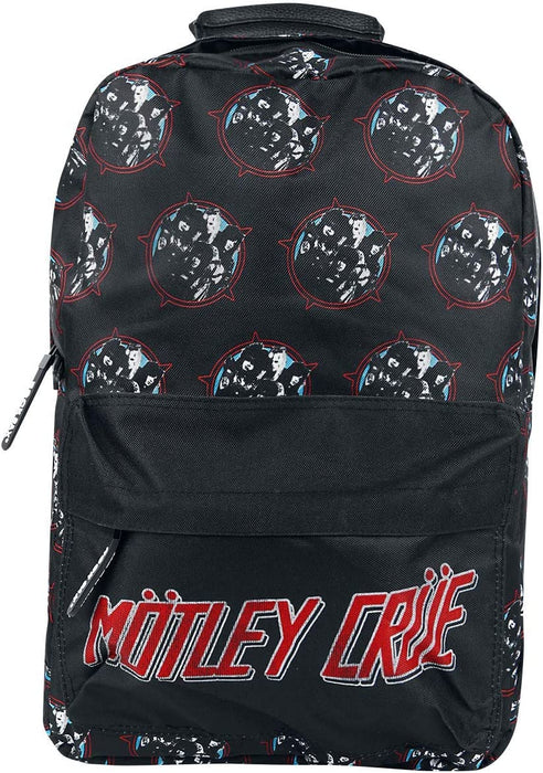 Mötley Crüe Heavy Metal Power Unisex Backpack Black, 100% Polyester, One Size Black