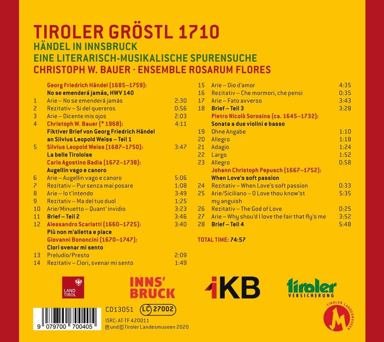 Tiroler Gröstl - Händel in Innsbruck - Eine literarisch-musikalische Spurensuche