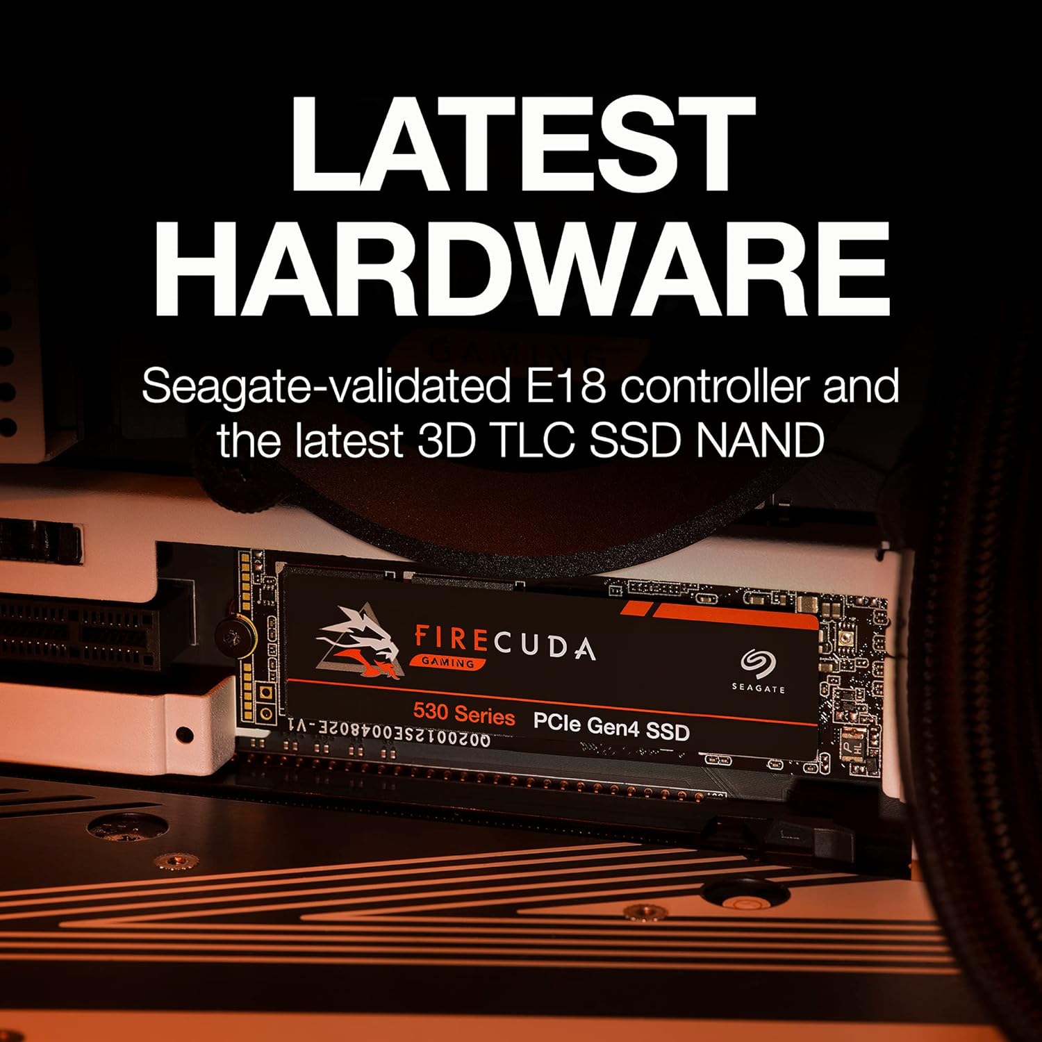 Seagate FireCuda 530, 1 TB, Internal SSD, M.2 PCIe Gen4 ×4 NVMe 1.4, transfer speeds up to 7300 MB/s, 3D TLC NAND, 1275 TBW, 1.8M MTBF, For PS5/PC, 3 year Rescue Services (ZP1000GM3A013) PC 530 Serie - Gen 4 1 TB