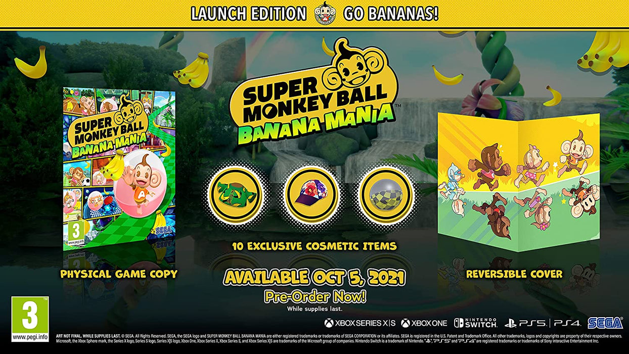 Super Monkey Ball Banana Mania: Launch Edition (PS4) PlayStation 4