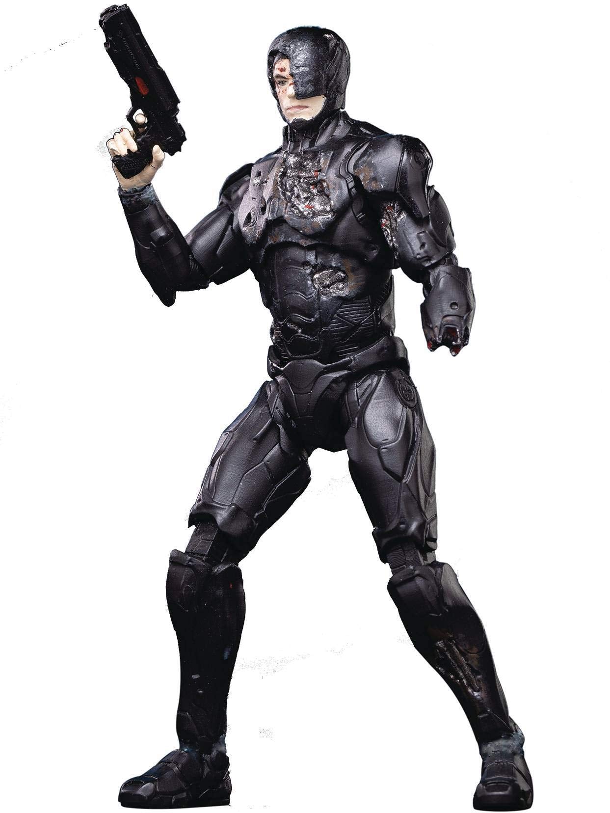 Hiya Toys Robocop 2014: Battle-Damaged Robocop 1:18 Scale Action Figure, Multicolor