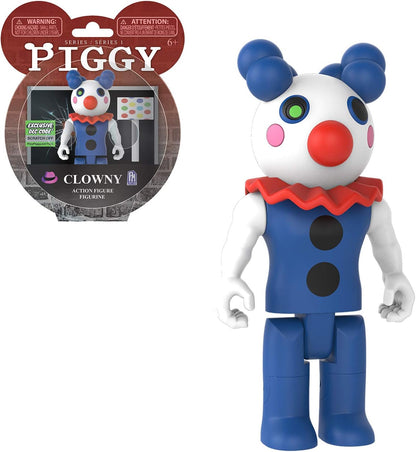 PIGGY Action Figure - Clowny Articulated Buildable Action Figure Toy, Series 1 Collectible