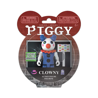 PIGGY Action Figure - Clowny Articulated Buildable Action Figure Toy, Series 1 Collectible