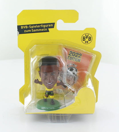 SoccerStarz - Borussia Dortmund Youssoufa Moukoko - Home Kit (Classic Kit) /Figures, 2.5 x 2.5 x 5 cm