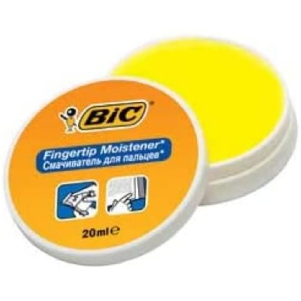 BIC 897178 Fingeranfeuchter Fingertip, White/Yellow pack of 1