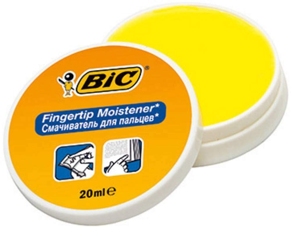 BIC 897178 Fingeranfeuchter Fingertip, White/Yellow pack of 1