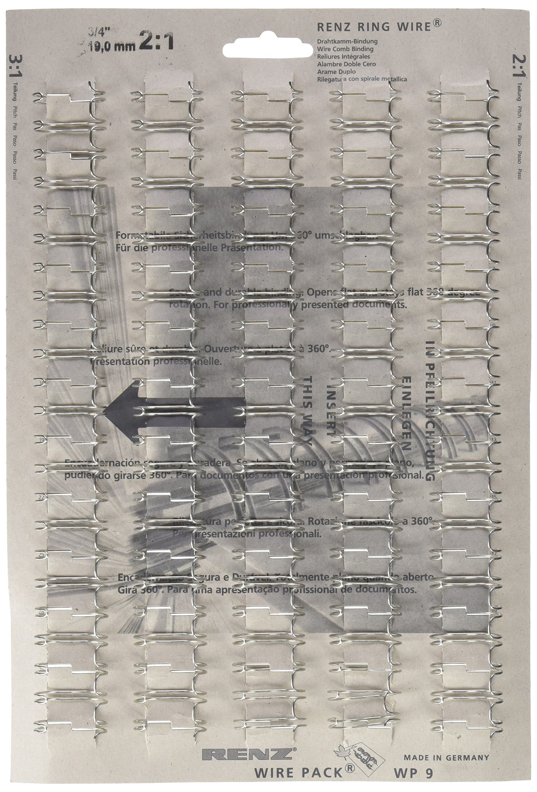 `Drahtkamm.El silber 50St 19,0`