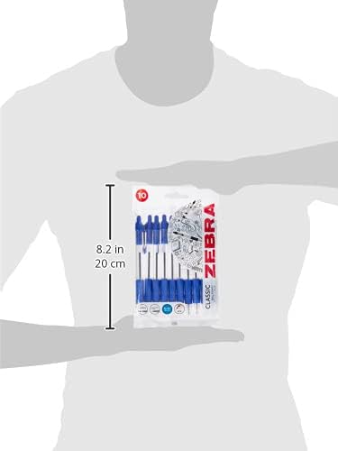 Zebra Z Grip 1.0 mm Ballpoint Pen - Blue (Pack of 10), 1952 Blue 10 Count (Pack of 1)
