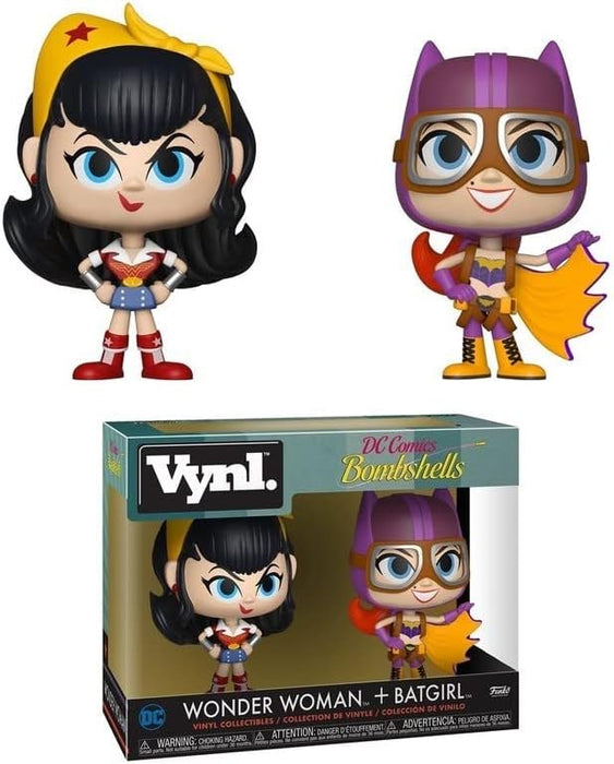 Funko VYNL 4 Inch 2-Pack: DC: Bombshells: Wonder Woman & Batgirl