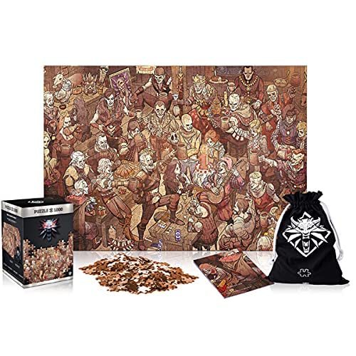 The Witcher 3: Wild Hunt Birthday | 1000 Piece Jigsaw Puzzle | includes Poster and Bag | 68 x 48 | for Adults & Kids Age 14 Years And Up | perfect for Christmas and Birthday Present | Game-Artwork 1000 pcs The Witcher 3 Birthday