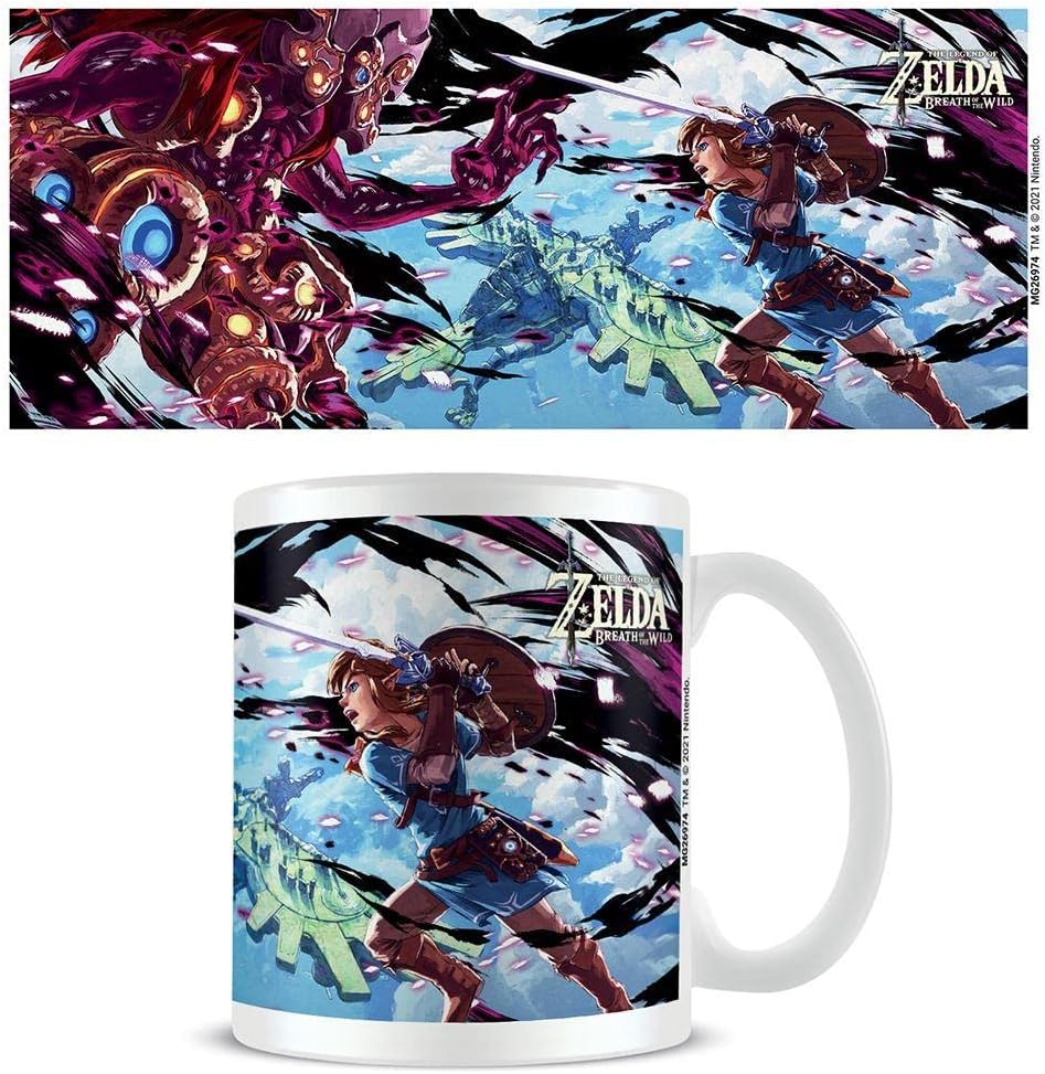 The Legend of Zelda Breath of The Wild Mug (V S Phantom Design) 11oz Ceramic Mug - Official Merchandise,White