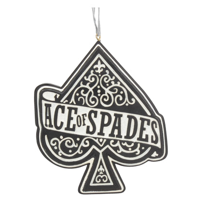 Nemesis Now Officially Licensed Motorhead Ace of Spades Hanging Festive Decorative Ornament, Black White, 11cm
