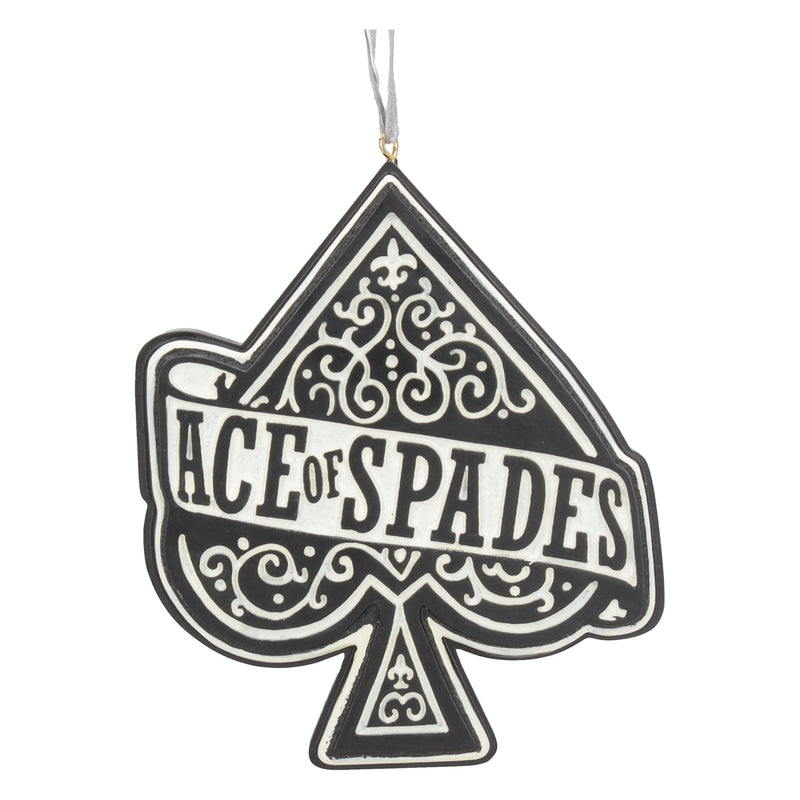 Nemesis Now Officially Licensed Motorhead Ace of Spades Hanging Festive Decorative Ornament, Black White, 11cm