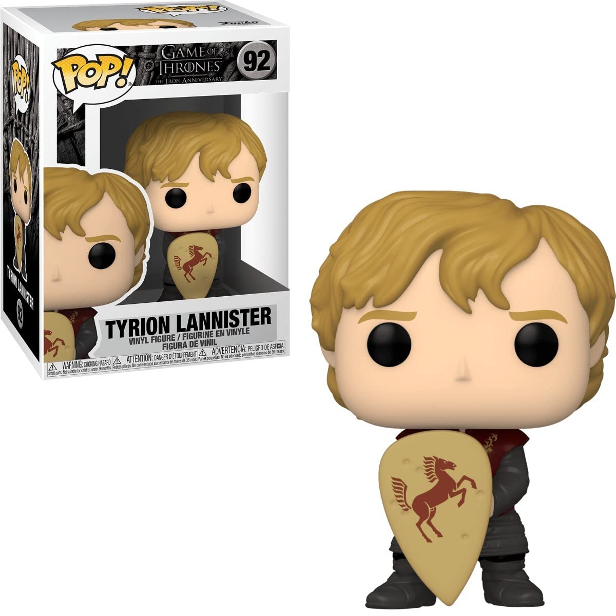 Funko POP! TV: GOT - Tyrion Lannister With Shield - Game Of Thrones - Collectable Vinyl Figure - Gift Idea - Official Merchandise - Toys for Kids & Adults - TV Fans - Model Figure for Collectors