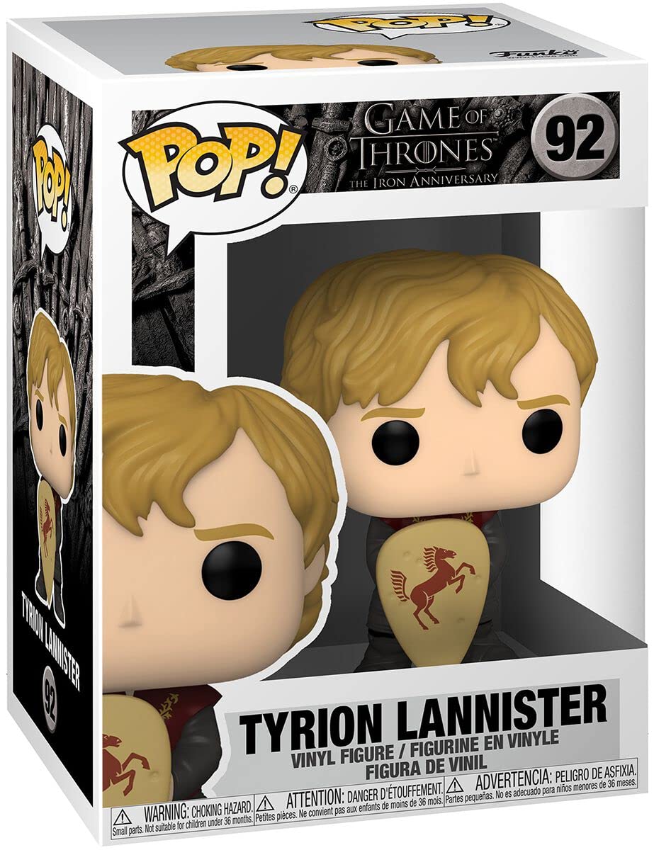 Funko POP! TV: GOT - Tyrion Lannister With Shield - Game Of Thrones - Collectable Vinyl Figure - Gift Idea - Official Merchandise - Toys for Kids & Adults - TV Fans - Model Figure for Collectors