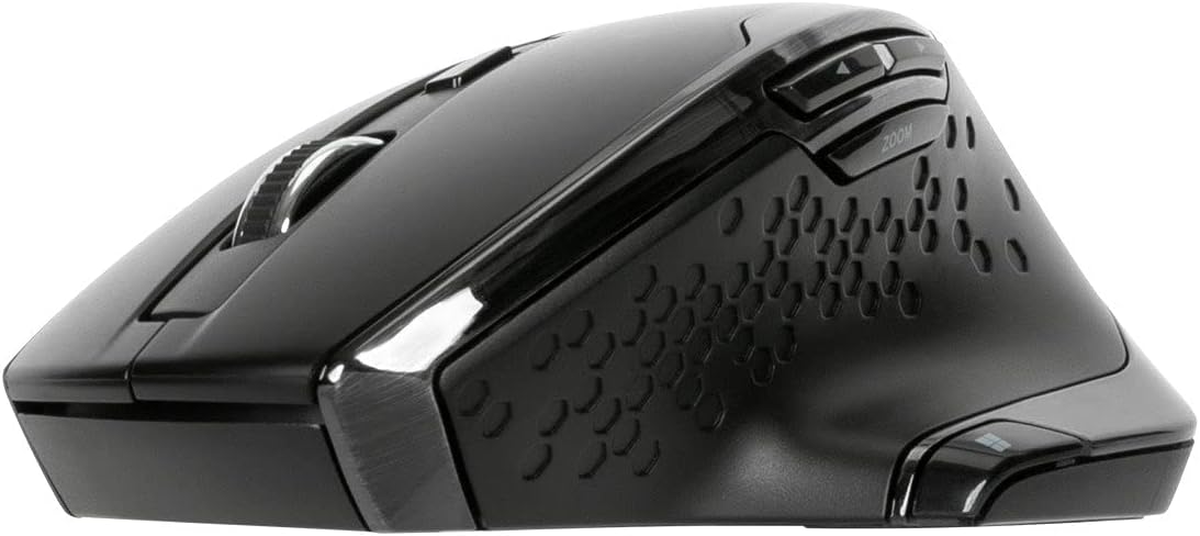 Targus Ergonomic Mouse, Anti Microbial, BlueTrace - Black (AMW584GL
