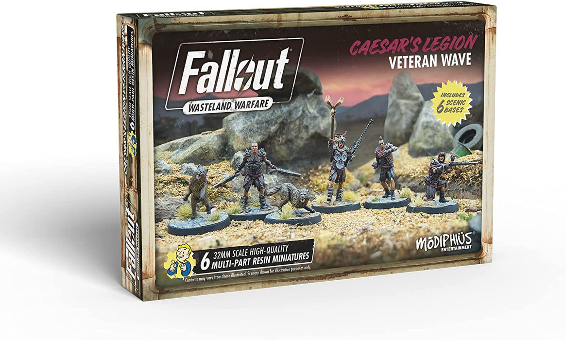 Modiphius Entertainment Fallout Wasteland Warfare Caesar's Legion Veteran Wave Miniatures Set, Multicolor, MUH052149